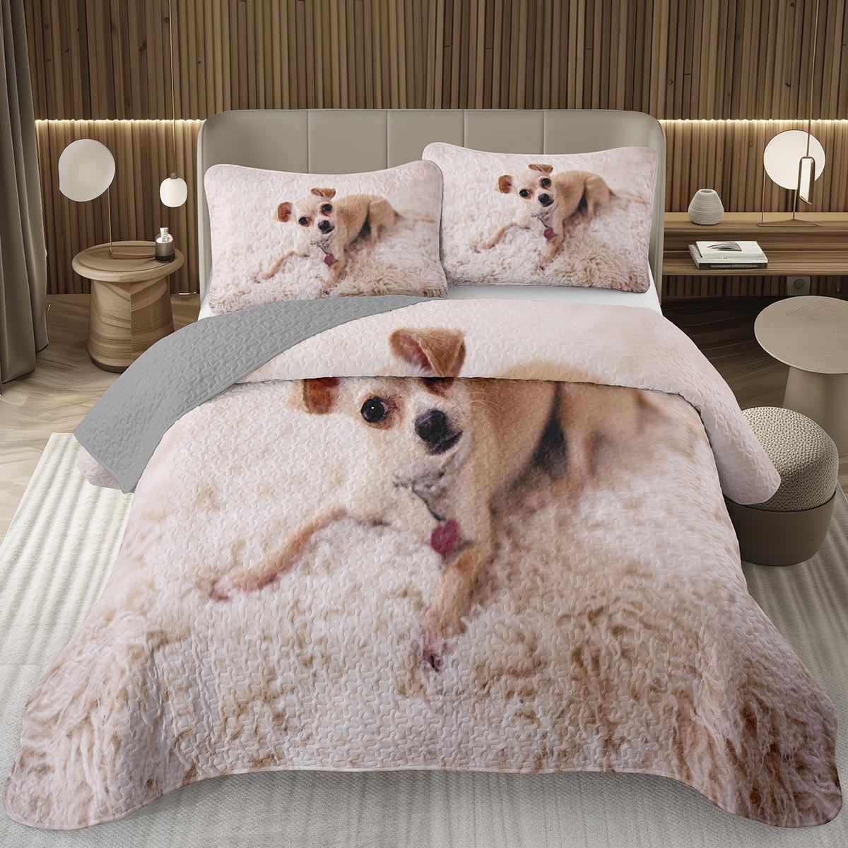 

Забавный плед для собаки Твин Квин Каваи Животное Покрывало Мультяшный Домашний Питомец Собаки Постельный Набор Для Мальчиков Девочек Двусторонние Стеганые Покрывала EU Single 135x200cm