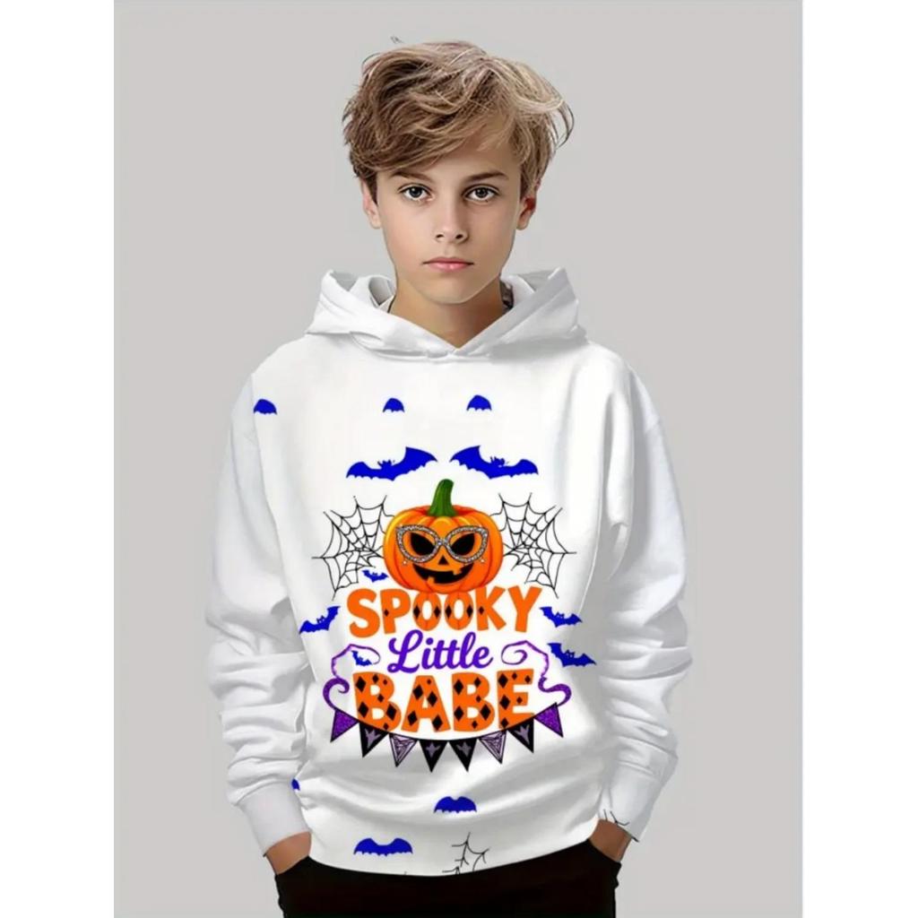 Children's 3D printed boy and girl hooded sweatshirt, children's autumn and winter casual fashion pullover sweatshirt, hoodie
