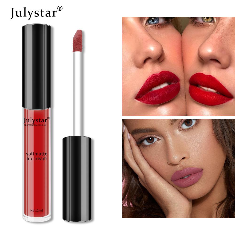 Makeup Matte Lip Glaze Liquid Lipstick Women's Velvet Matte Surface Lasting Non-stick Cup Lip Gloss