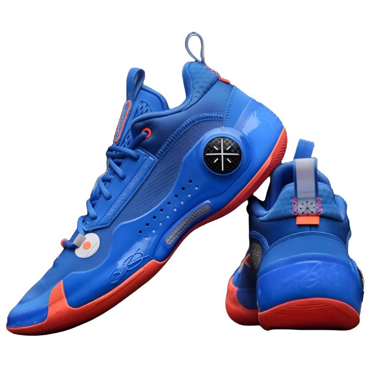 Li Ning WOW 10 Abrasion Resistant Low Top Basketball Shoes Men's Blue ABAS083-35