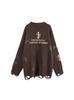 Autumn/Winter Unisex Distressed Knit Sweater: European & American Street Style Trend