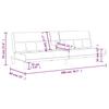 Sofa Bed with Drink Holders Light Grey Fabric