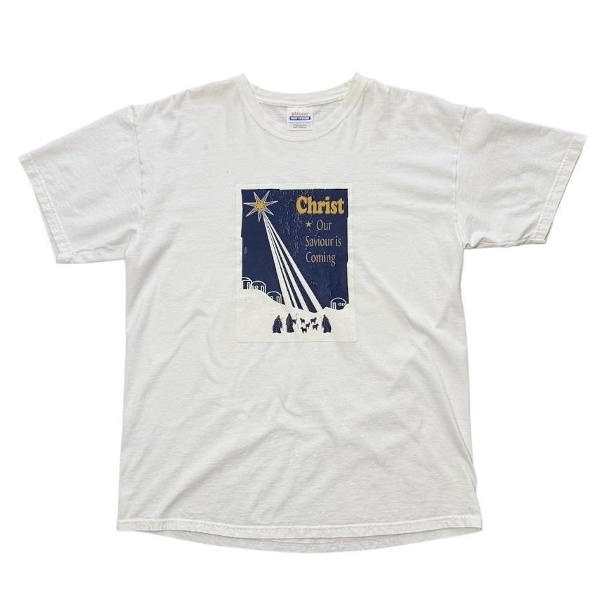 Vintage Y2K Jesus Christ Our Saviour Religion God Christian Church Bible T-Shirt XXL