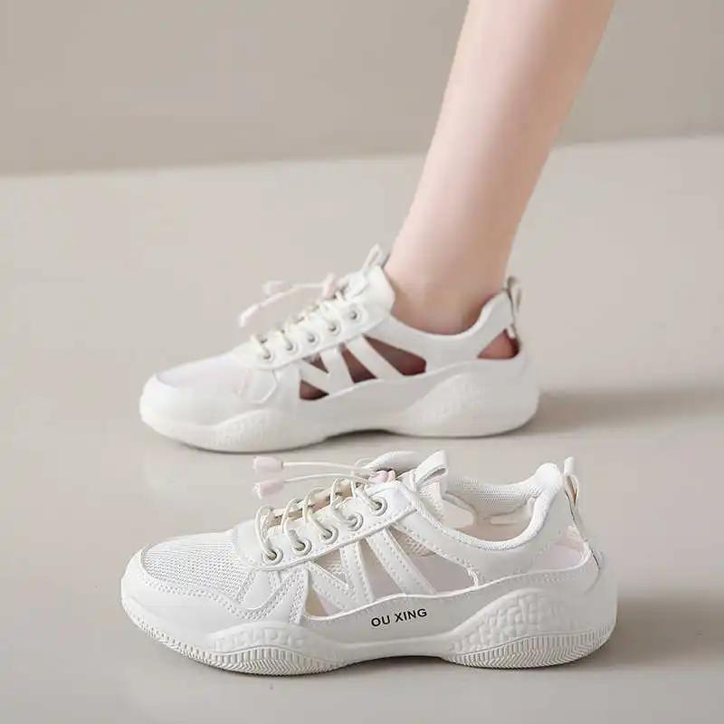 Fashion Thick Heeled Sumer Sporty Women's Shoes Casual White Loafers Luxury Designer Sneakers Women Sport Wholesale To Resell