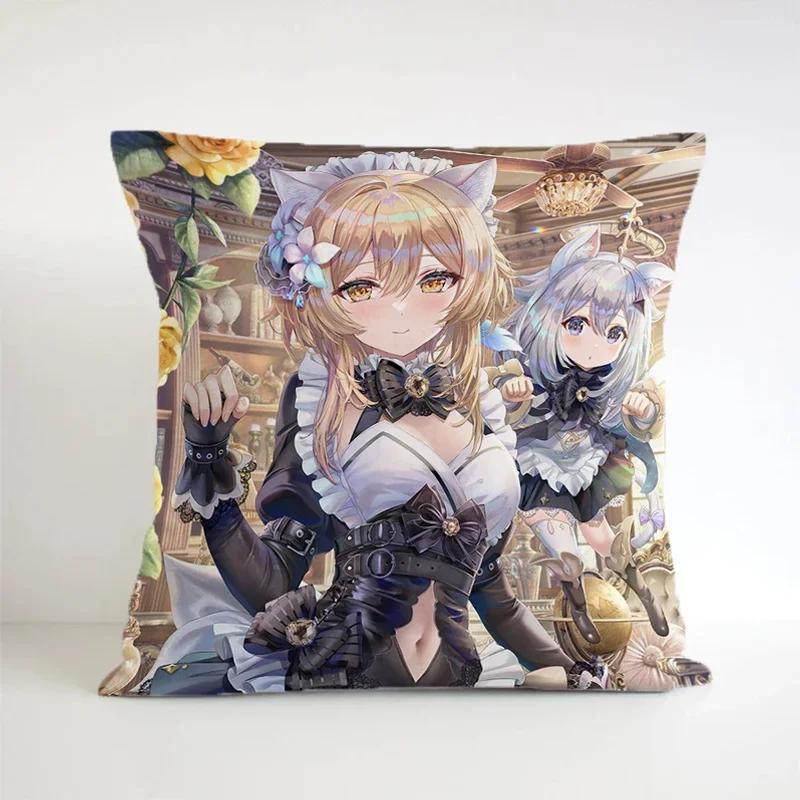 Genshin Impact Pillowcase Decorative Pillows For Sofa Gift Pillow Cover Square Cushion Covers Cushions