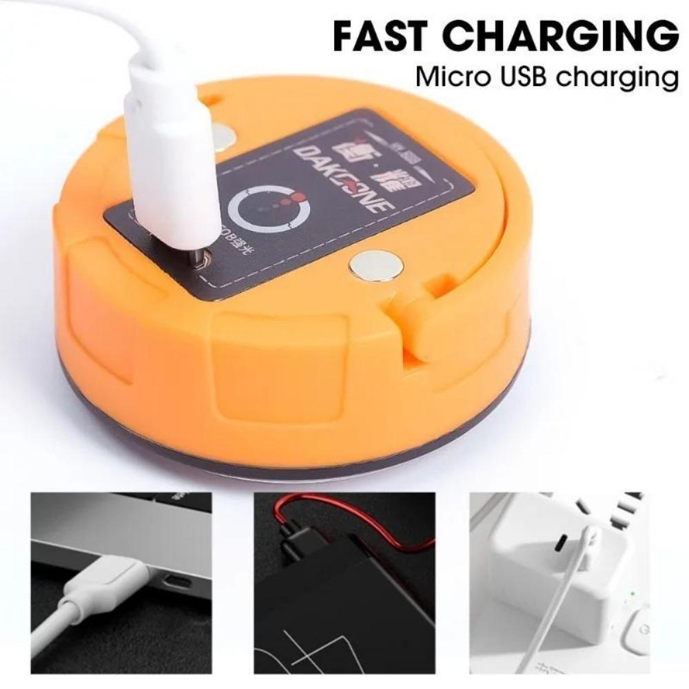 3000lm Mini High Power LED Camping Flashlight USB Rechargeable with Magnet Base Power Bank for Outdoor Tent Portable Emergency Lantern