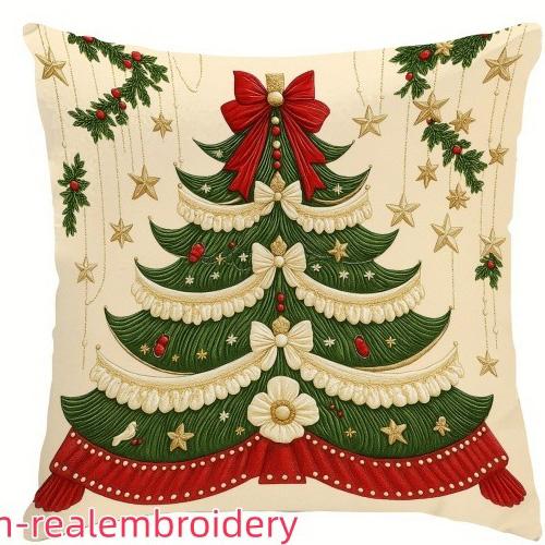 

Christmas Themed Pillowcases: Santa, Snowman, and Festive Trees for a Jolly Holiday Decor New Year home decoration 16x16Inch