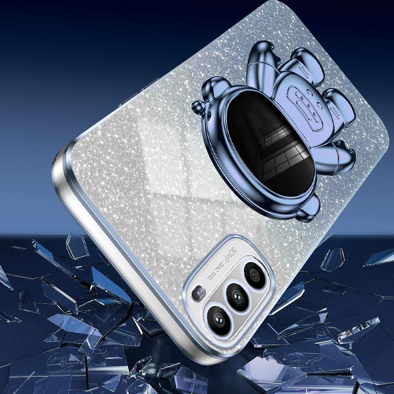 For Motorola Moto G52 4G/G82 5G Cell Phone Case Lovely Astronaut Kickstand Drop-proof Cover
