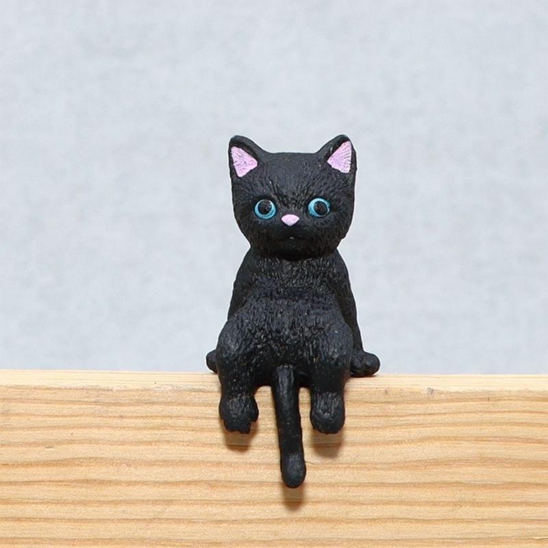 Cats Fingurine Computer Monitor Decors Mini Dog Kitties Screen TV Decorations Personality Car Accessories Mascots Craft