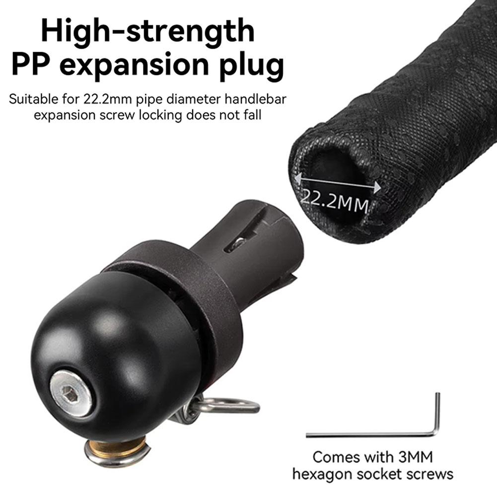 Bicycle Handlebar Bell Compacts Handlebar End Mount Handlebar Plug Type Mental Horn Anti-Theft Bike Safety Warning Alarm Bells
