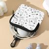 Large Capacity Cute Cat Print Portable Coin Purse Faux Leather Waterproof Mini Earphone Case with Key Ring Multifunctional