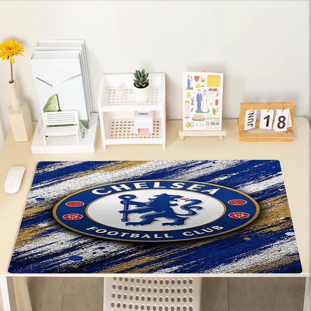 Chelsea Football Club Theme Mouse Pad, Non Slip Rubber Base, Multifunctional Office & Home Decor, Perfect for Workspace Personalization.