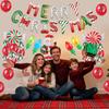 Christmas Balloon Set Colorful Festive Home Decor Party Balloons Holiday Decorations for Wall Door Tree Patio Indoor Living Room