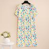 Elegant Summer Loose Long Dresses Women Oversize Short Sleeve Dress