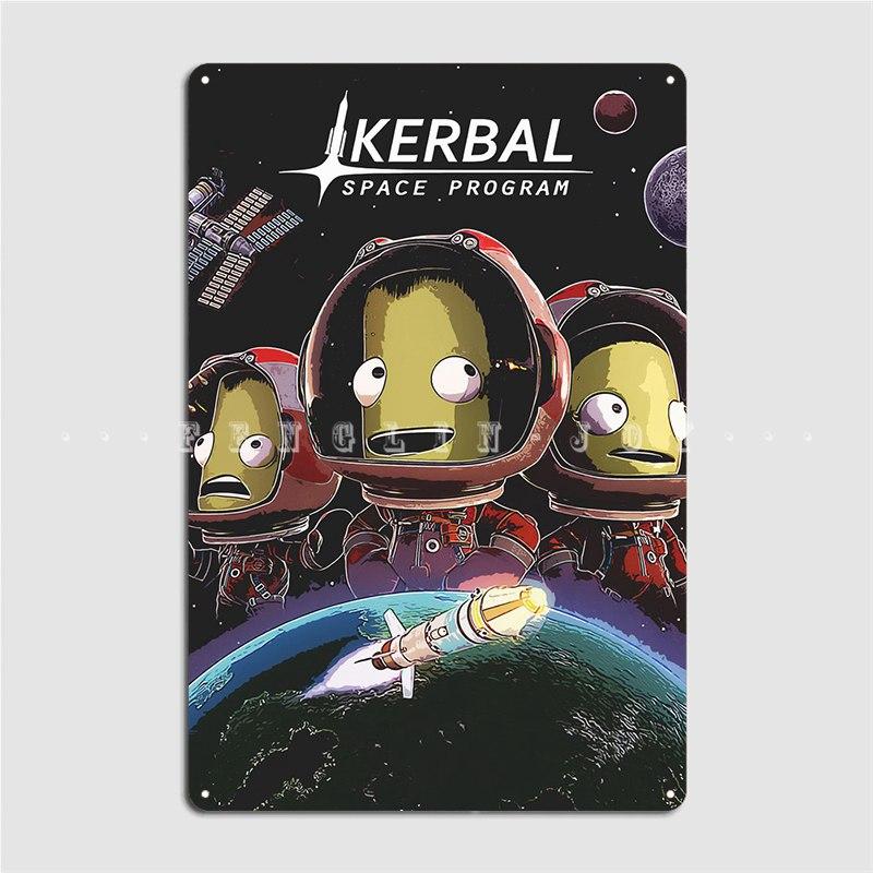 Kerbal Space Program Metal Sign Plates pub Garage Cinema Garage Printing Tin sign Poster 20x30cm