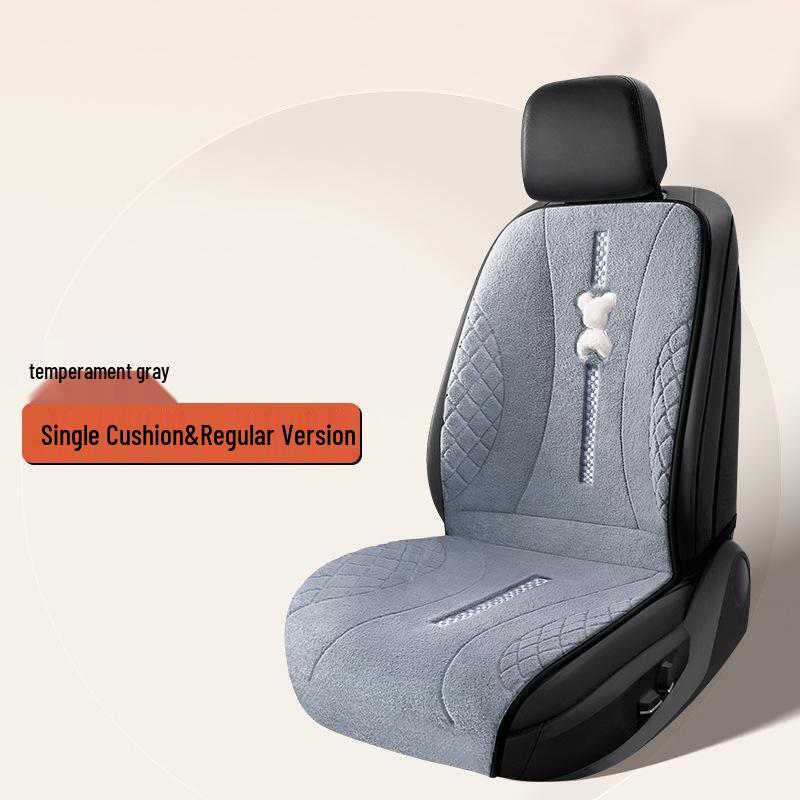SF Rabbit Plush Heating Pad Car Seat Cushion - Bear Cartoon Winter Warmth Interior Supplies