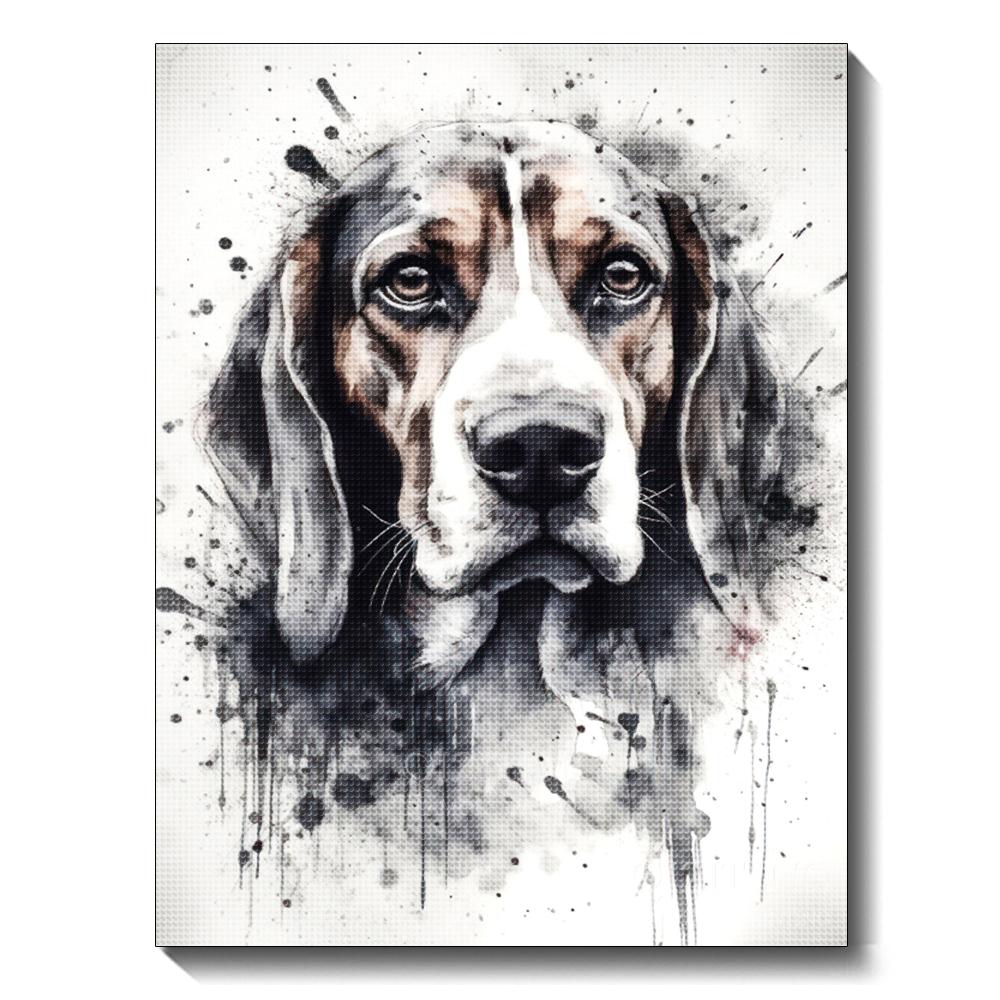 Black and White Animal Diamond Art Painting Dog 5D Full Diamond Mosaic Embroidery Cross Stitch Set Home Decoration Diy