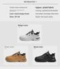 2024 Autumn Men's Low-Top Breathable Leather Work Boots - Thick-Soled, Non-Slip, Trendy Sports Running Shoes.