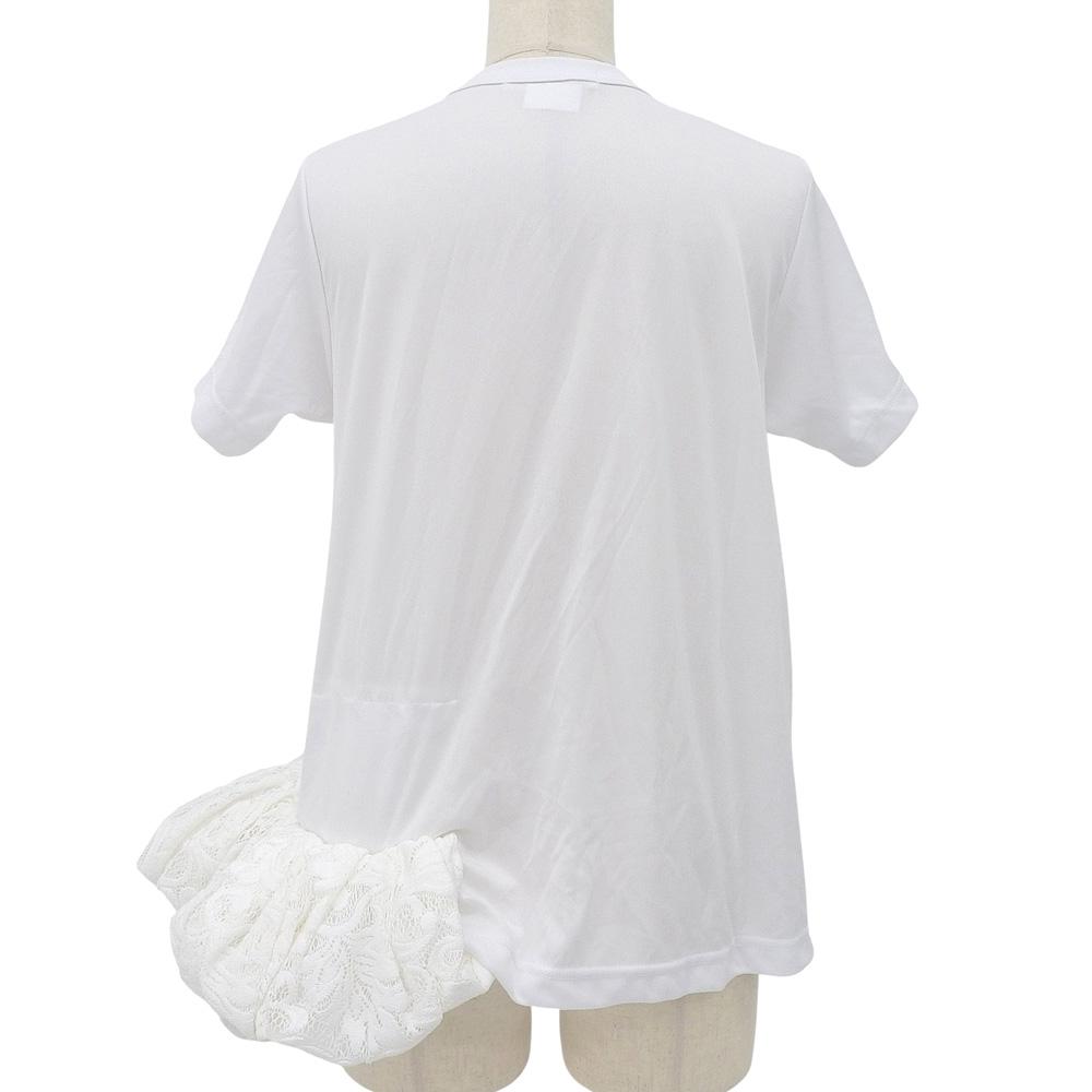 COMMEdesGARCONS Women's Lace Peplum Top, White, Size S, GH-T002, 2021 Autumn/Winter tops S whiteUsed
