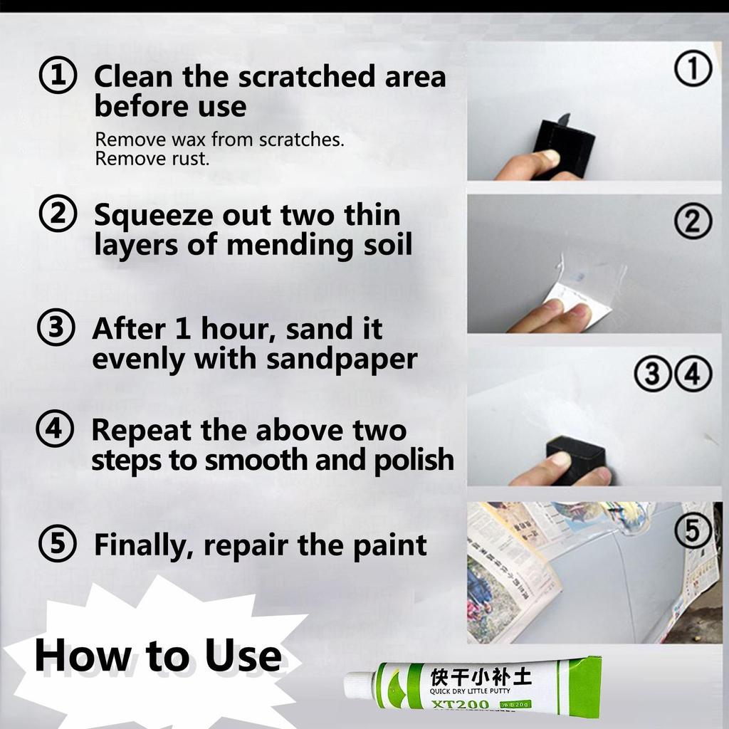 Fiberglass Repair Paste Car Boat Gelcoat Repair Lifetime Durability Coat Repair Kit Complete Auto Scratches Nicks Gouges Tool