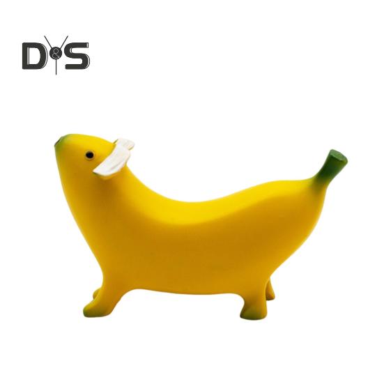 

Статуэтка собаки-банана, смоляное украшение в виде щенка-банана, комнатная статуэтка животного для садового кашпо, украшение домашнего офиса, стола S