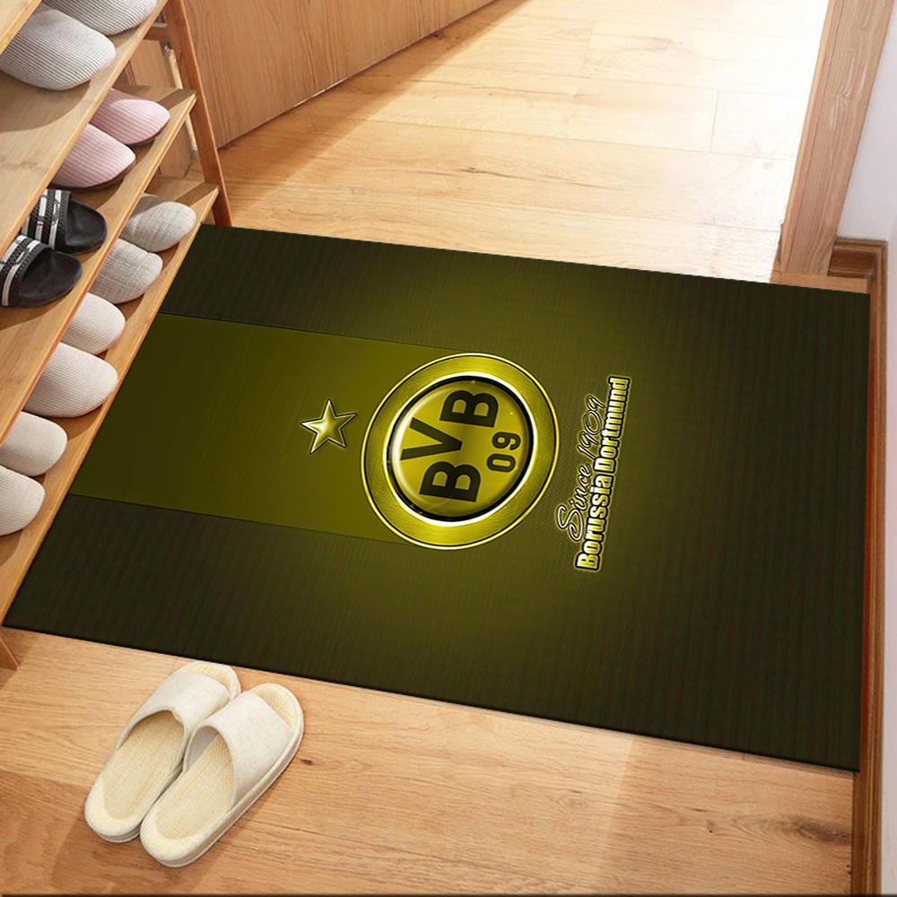 Borussia Dortmund Floor Mat Perfect For Foyer Hallway Decorate Room Playrooms Antislip Rug Decorate Offices