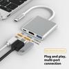 1ks Typ C Na Hd Konvertor Rozšiřující Otg Adaptér 3 V 1 Typ C 3.0 Hub S Hdmi 4K Rozbočovačem Čtečka Karet USB Disku PD Nabíjecí Dok