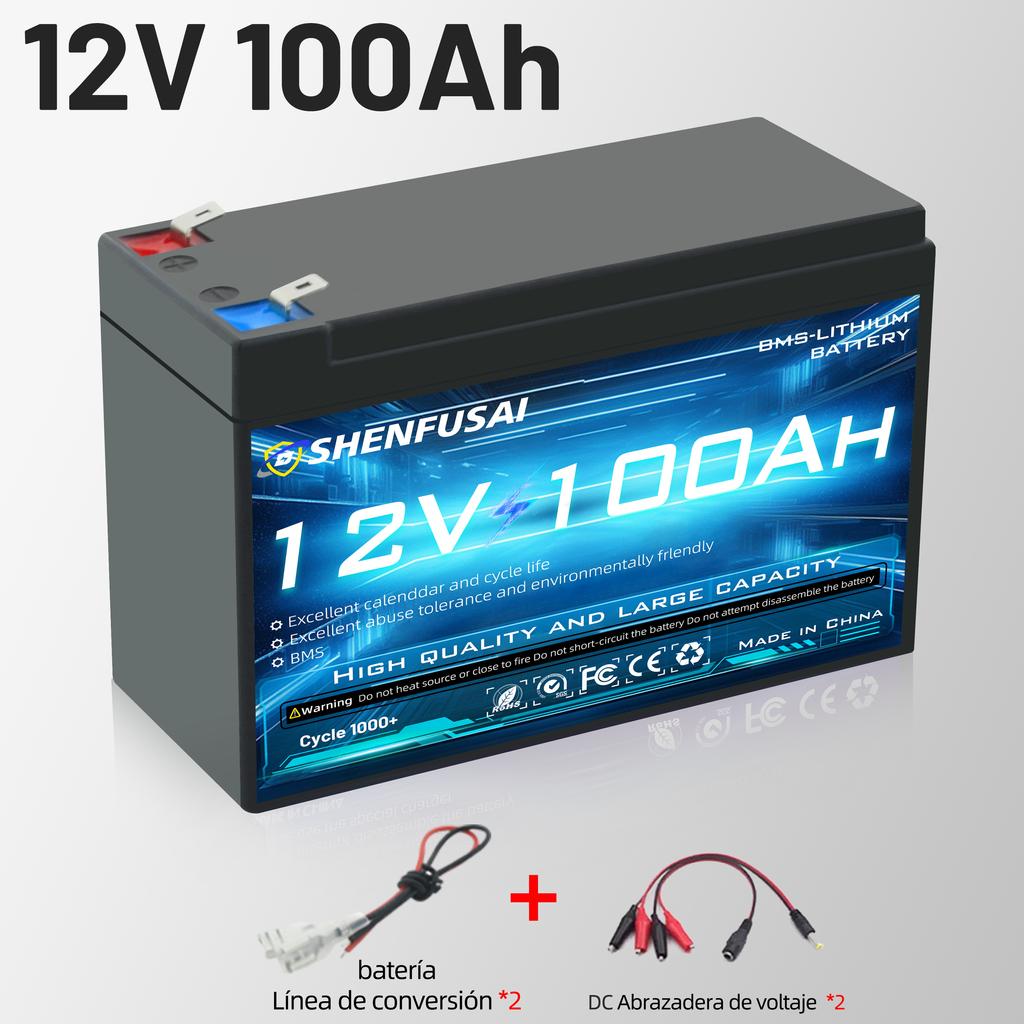 18650 litium-ion batteripakke, innebygd 12V 100Ah/80Ah BMS 30A for nødlys for elektriske kjøretøy, lekebilbatteri