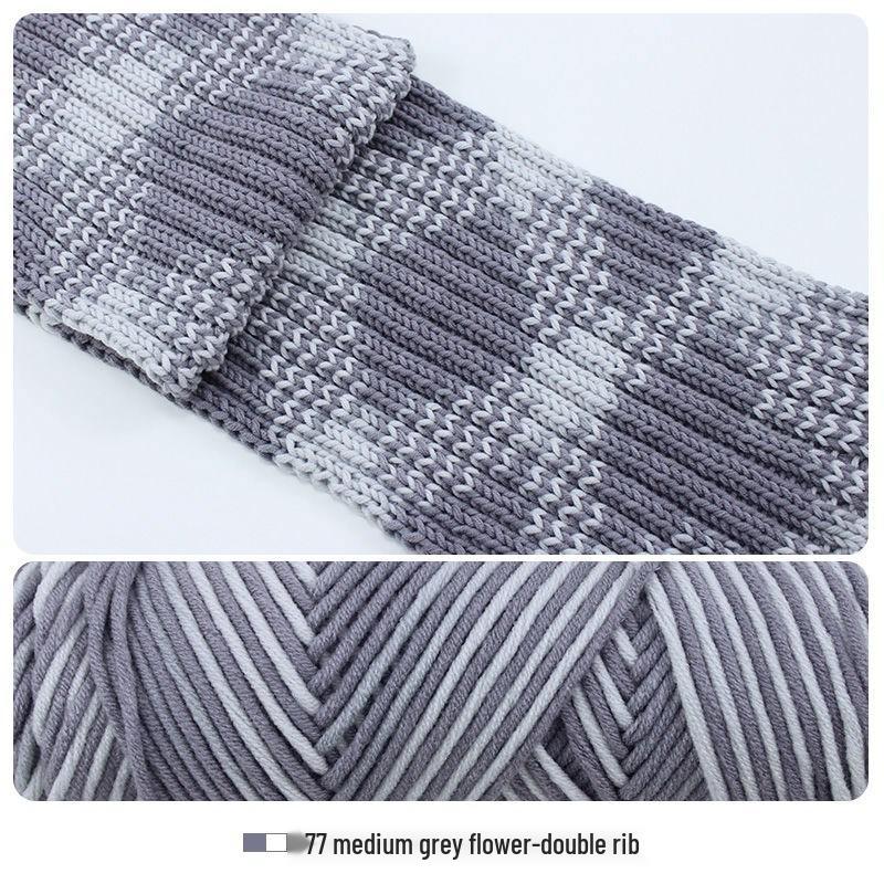 Hand-Knitted Cotton Wool Scarf Yarn for Men & Women, Coarse Wool & Milk Cotton Material, Worsted Crochet.