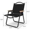 Folding Camping Chair Collapsible Load Bearing for Travel Barbecues Black Medium