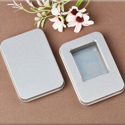 Playing Card Box, Trading Card Case, Card Storage Tin, Card Organizer, Card Case, Empty Metal Storage Box for Game Cards