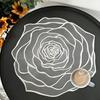 PVC Bordbrikke Varmebestandig Gjenbrukbar Bordmatte Hul Roseform Isolasjonspute for Spiseborddekorasjon