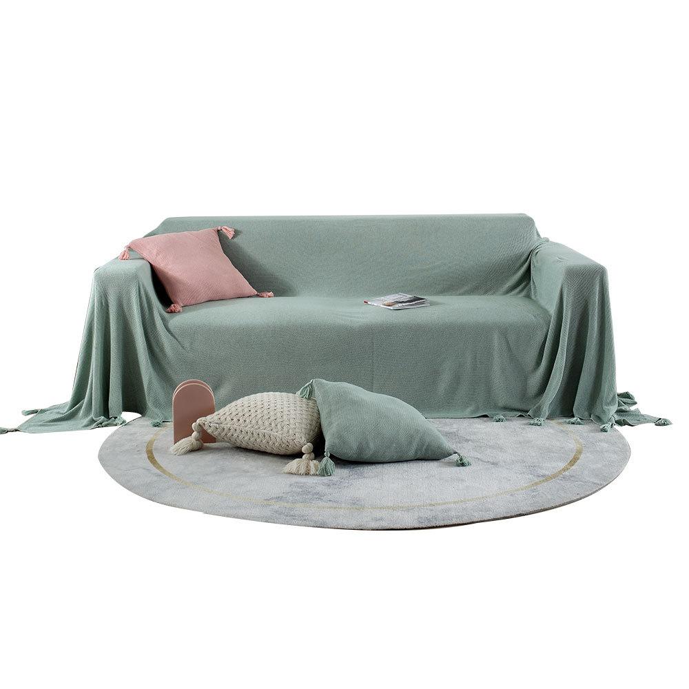 Solid Color Full Covered Sofa Cover Wool Sofa Towel All-Inclusive Sofa Cover Cloth Single Sofa Cushion Cover Cloth Cover