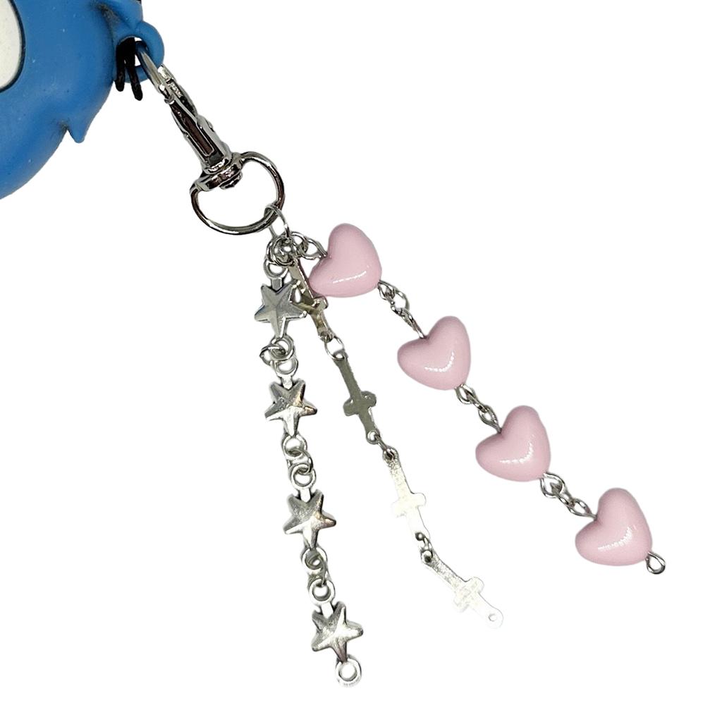 Sweet Cool Star Heart Phone Charm Straps Car Keys Hanging Pendants Fashion Bag Decoration Lanyard Purse Accessories