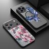 Thin Ring Magnetic For Magsafe Case For iPhone 17 Pro Max Case iPhone 16 15 14 13 Pro Max 17E Butterfly Print Hybrid TPU+PC Matte Cover