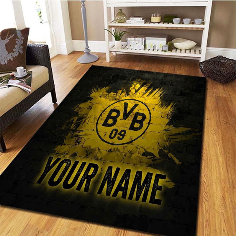 Borussia Custom Name Carpet Rug for Living Room Bedroom Home Sofa Decoration,Kids play Non-slip Floor Mat