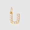 1 PC Stainless Steel & Natural Stone Capital Letter A-Z Charms Pendants DIY Necklace bracelet Jewelry Making Findings 8mm Dia.