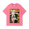 275 GSM Washed T-shirts 100% Cotton Chainsaw Man V25 Kishibe Print Unisex Heavy Cotton T Shirt
