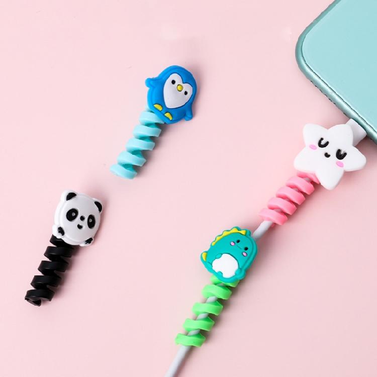 2 Stück USB-Datenkabel-Schutz Cartoon-Tier Ladekabel-Hülle Für USB-Laden