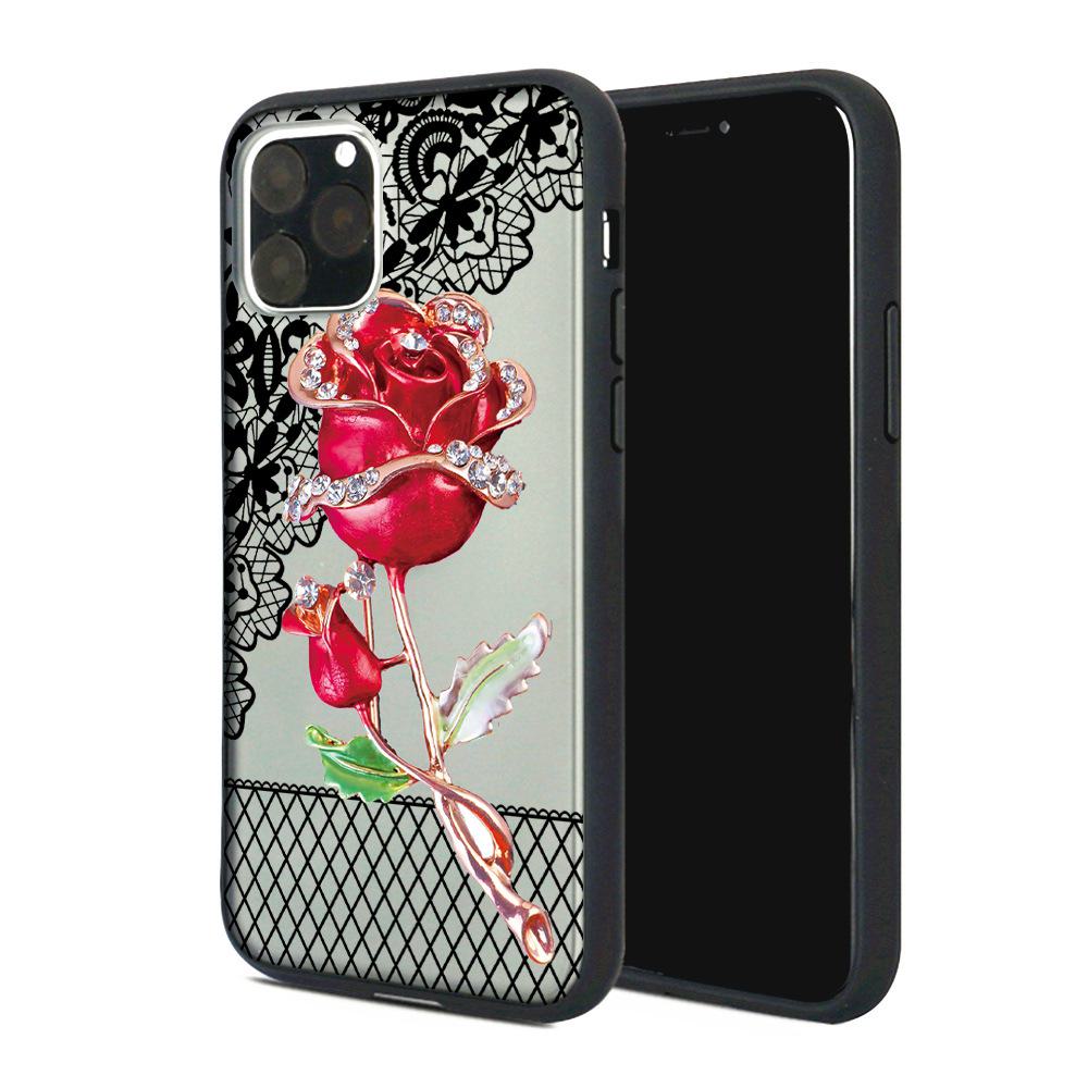 iPhone 15 Lace Painted Pattern TPU Anti-Fall Phone Case
