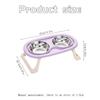 1PC Foldable Stainless Steel Pet Bowl Cat Food Bowl Cat Bowl Dog Food Bowl Neck Protection High Foot Double Bowl