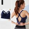 Women'S High-Support Wireless Sports Bra - Comfortable, Breathable, Shockproof with Removable Pads & Crisscross Back Design