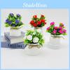 Plastic Foam Rose Miniature Indoor Plant With Butterfly Bow For Home Decor And Photography Props