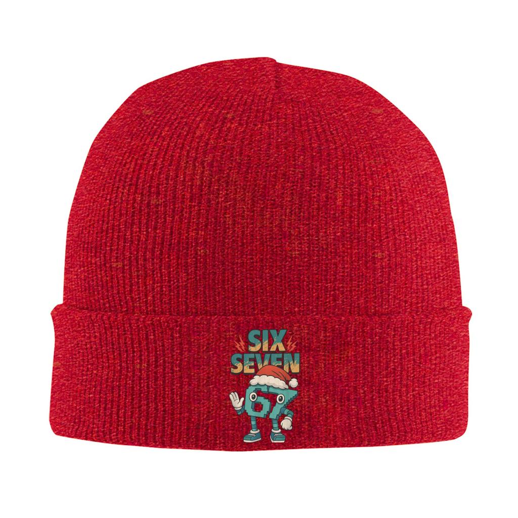 Meme 67 Six Seven 6 7 Italian Brainrot Christmas Beanie Hats Knitting Hat Unisex Unisex Warm Soft Caps Autumn Winter Gym Bonnet Hats