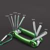 8 in 1Auto Repair Tool Hexagonal Wrench Set with Folding Function Portable Foldable Bike Multitool