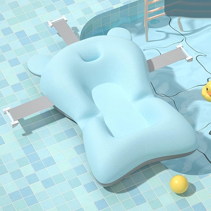 Baby Bath Suspension Prevent Slip Pad, Soft Quick Dry Lightweight Baby Bath Cushion Pad, Newborn Bathtub Mat Infant Bath Supporter Nonslip Floating