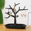 1pc tree shaped modern jewelry rack, used for storing necklaces,earrings,and keys.This display stand is made of durable plastic