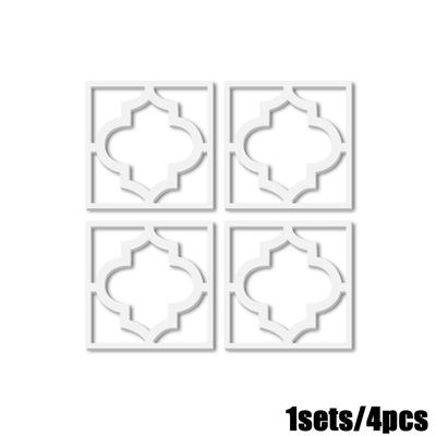 Decor Wall Stickers Frame Home Mirror Removable Wall Sticker 20*20*0.1cm 4PCS Art Bedroom Corner DIY Wall Decals