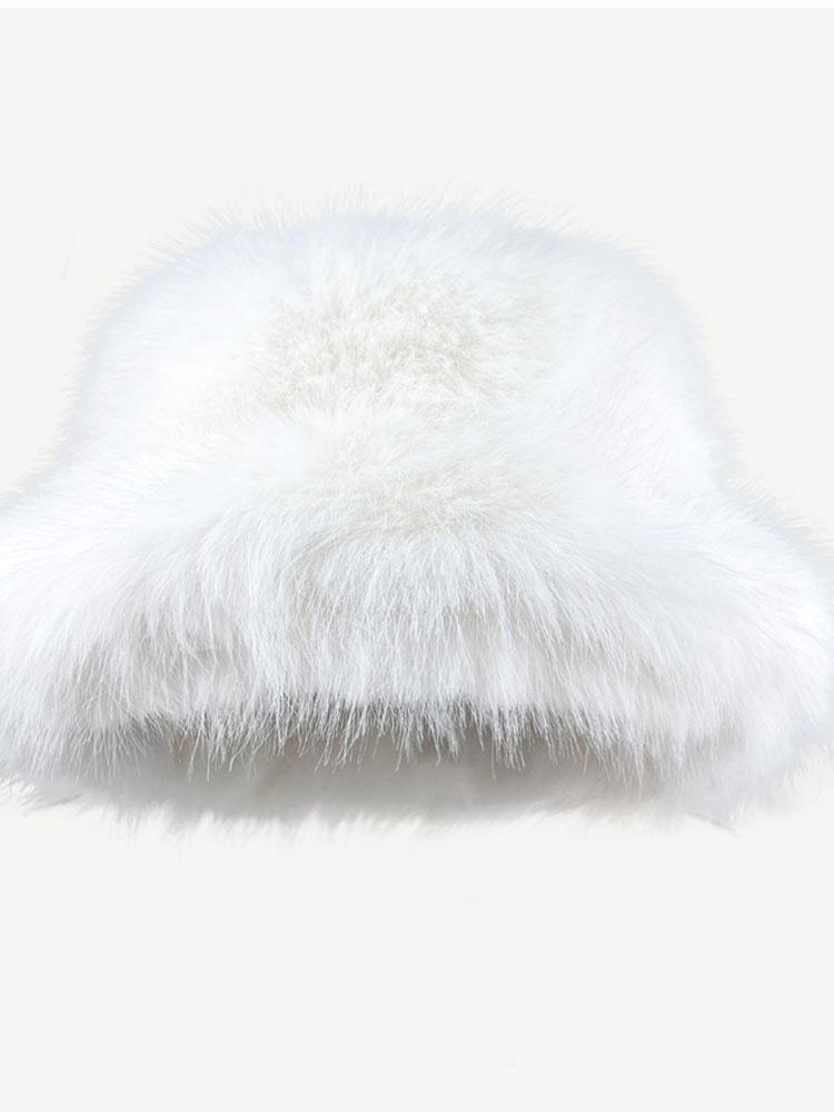 Women's Artificial Plush Ear Protection Windproof and Warm Hat
