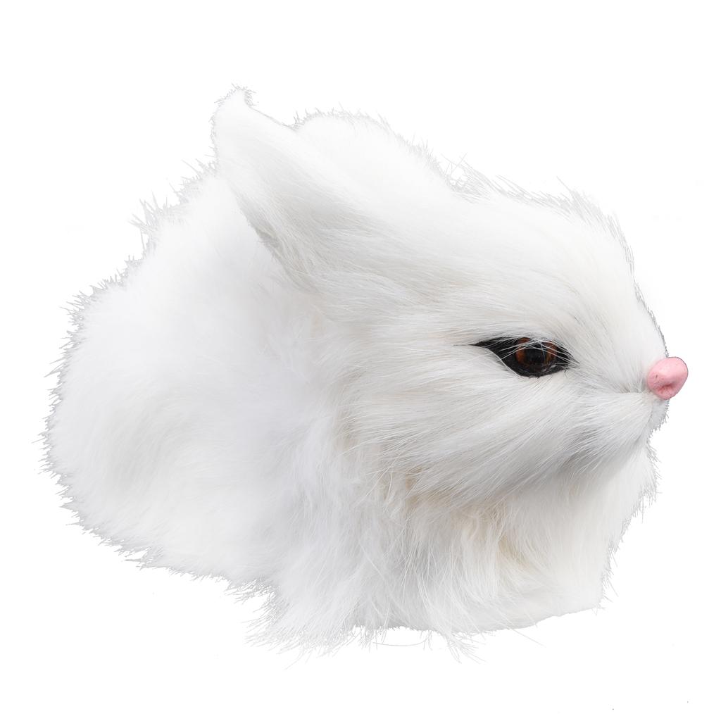 Simulation Bunny Cute Lifelike Stuffed Animal Rabbits Ornament for Baby Children Toddlers